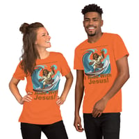 Image 4 of I Ride With Jesus Surfing Unisex t-shirt