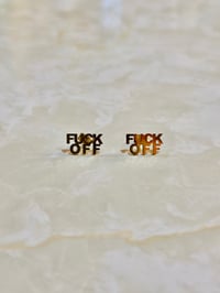 Image 1 of FUCK OFF STUDS - GOLD