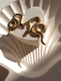 Image 1 of LARGE SNAKE STUD EARRINGS 