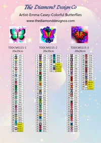 Image 5 of Colorful Butterflies Mini Diamond Painting Kit by Emma Casey