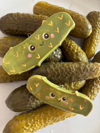 Image 2 of cute happy pickles gerkins 