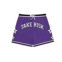 Image 1 of Purple Varsity shorts 