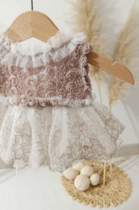 Image 3 of Photo prop - Newborn girls photography set Anabelle - off white - latte