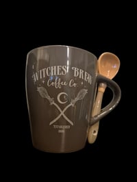 Witches brew coffee cup and spoon 
