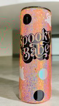 Image 3 of Spooky Babe Polka Dot Ghost Tumbler 
