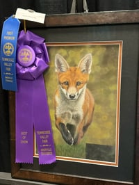 Image 2 of Fox - "The Curious Visitor" Framed Original 