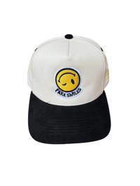 Image 1 of Cream and black SnapBack suede brim 