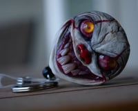 Image 2 of Handmade Pennywise Badge Reel Keychain 