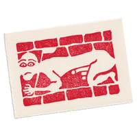 the lewd man of abson linocut