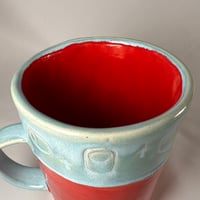 Image 3 of Red & Aqua Retro Mug