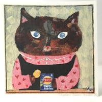 Image 5 of Print -cat with cheese and onion crisps