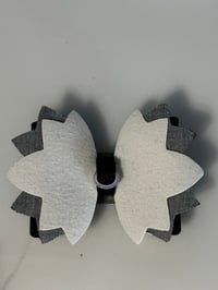 Image 3 of Black White and Silver Trash Panda Tumbler Straw Topper Bow