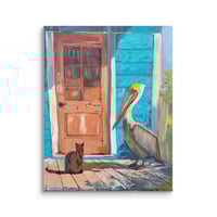 Image 4 of "Feathers and Fleas" Canvas