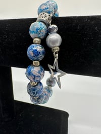 Image 1 of Blue Christmas bracelet 