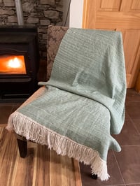 Image 1 of Handwoven “Sage Green” Throw