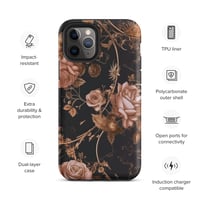 Image 5 of Dark Rose Gold Butterfly Design Goth Inspired Tough Case for iPhone®