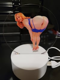 Image 3 of Emma Magnolia Bent Over Booty In Blue Thong, Stockings, & Heels Custom USB Night Light