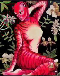 Image 1 of Cat Lady Print by Cats Eye Art 