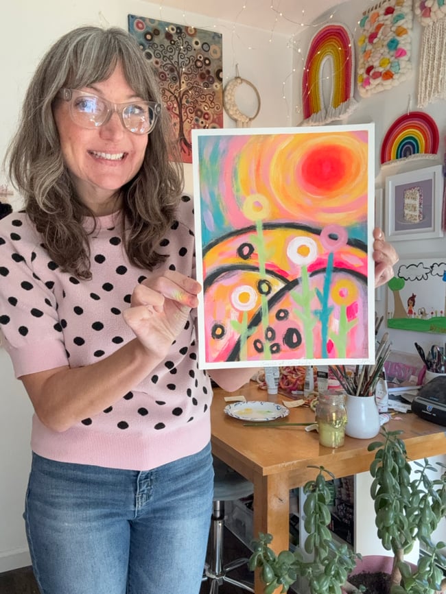 Seeds of solitude. Original paper painting.