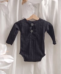 Image 1 of Baby Boys Bodysuit for Photoshoot |Asher | 6-9 months | black
