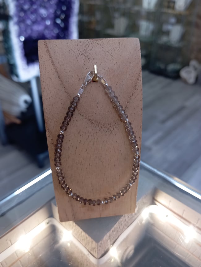 Bracelet quartz fumé 2
