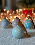 Marbled Ornaments - Snowflake