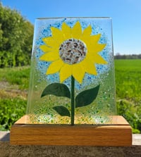 Image 2 of Fused Sunflower Double Tea Light Burner