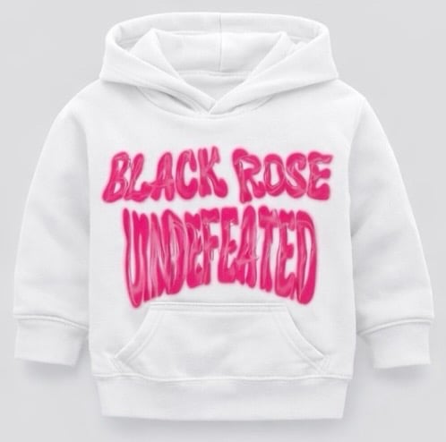 Image of Black rose grow gang hoodie kids (White)