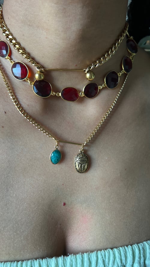 Image of BAL • Double Charm Bar Necklace