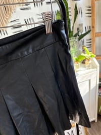 Image 2 of Faux Leather pleated skorts