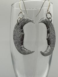 Image 2 of Silver glitter earrings