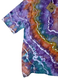 Image 4 of L Adult Combed Cotton Tee in Tropical Geode Ice Dye