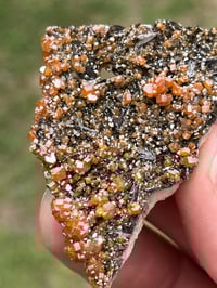 Image 2 of Vanadinite On Black Barite Specimen #2622