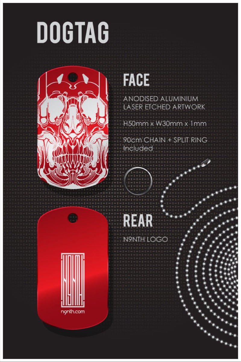 SKULL - Dog Tag | Negative