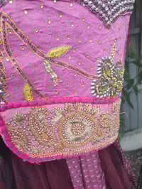Image 5 of Mykonos Jewelled Waistcoat -Pink Green 6-8 uk