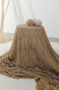 Image 2 of Boho fabric for background - decoration - photoshoot - camel leafs