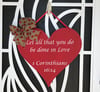 Wood Heart Shaped Door Hanger