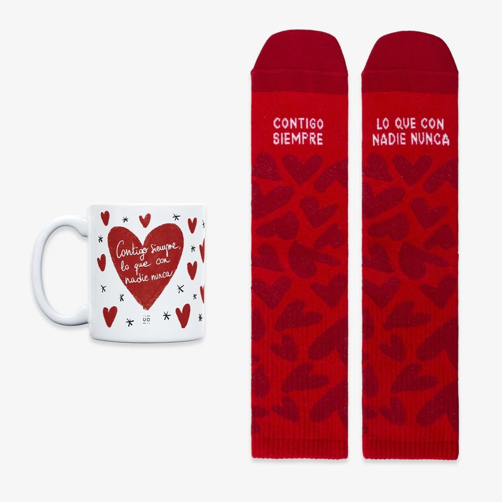 Image of Kit Taza + Calcetines "Contigo siempre lo que con nadie nunca"