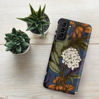 Image 23 of Art Nouveau Inspired Blue, Orange and White Boho Hippie Floral Sketch Tough case for Samsung®