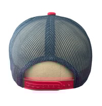 Image 2 of USA Flag - Red Camo / Blue Mesh Snapback