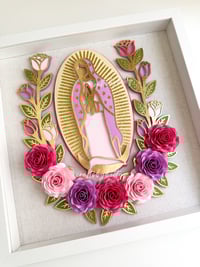Image 1 of VIRGENCITA WITH ROSE VINES SVG / ARCHIVO DIGITAL 