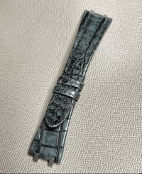 Image 3 of Antique Grey Alligator Hand-rolled AP Royal Oak Watch Strap 