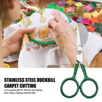 Image 13 of Duckbill Scissor Embroidery Art Craft Applique Stainless Steel Blade Sewing Fabric Rug-punch Carpet 