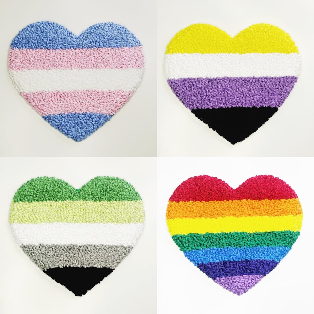 Pride Hearts Mug Rugs