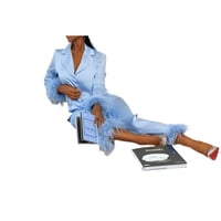 Image 6 of Elegant Fur Blazer And Pants Set