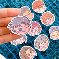 Image 5 of Prince of Tennis Tenipuri Seigaku Hyotei anime matte vinyl cute scribbly chibi die cut stickers