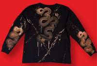 Image 2 of ‘SPIDER BITE’ BLEACH PAINTED LONG SLEEVE T-SHIRT LARGE