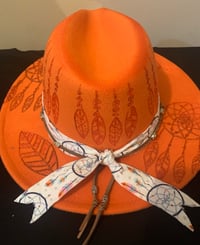 Image 4 of "Faith Is My Dreamcatcher" Narrow Brim Panama Hat