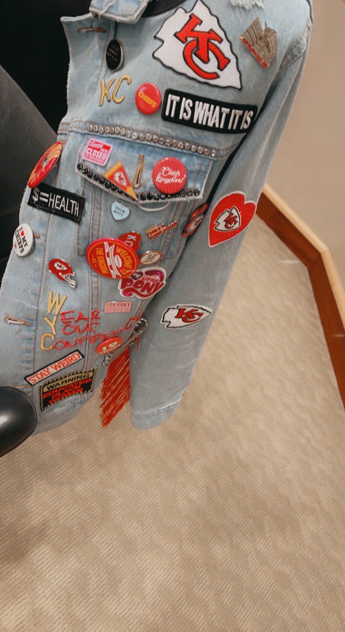 Image of Custom Chiefs Jean Jacket