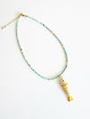 TURQUOISE AND FISH NECKLACE